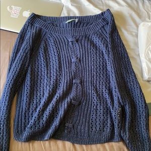 Knit sweater, wide neck, with sparkles